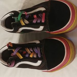 Vans Old Skool Rainbow Glitter stacked sole